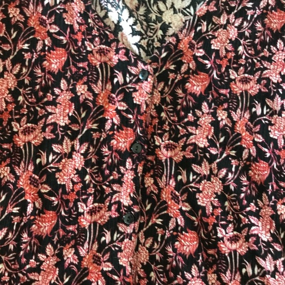 Anthropologie Staring at Stars boho pink cut out shoulder mini button dress - Picture 6 of 7